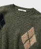 NONBLANK Argyle Pattern Knit_Arborist Green