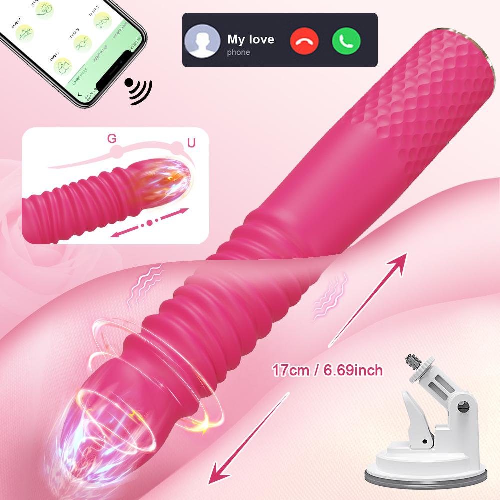 Automatic Telescopic Thrusting Realistic Dildo Vibrator for Women G Spot Clitoral Stimulation Sex Toys for Women Sex Machine