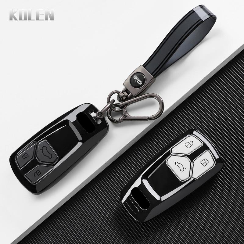 Premium TPU Car Remote Key Case Cover Shell for A4 B9 A5 A6L A6 S4 S5 S7 8W Q7 4M Q5 TT TTS RS Coupe Keychain Accessories