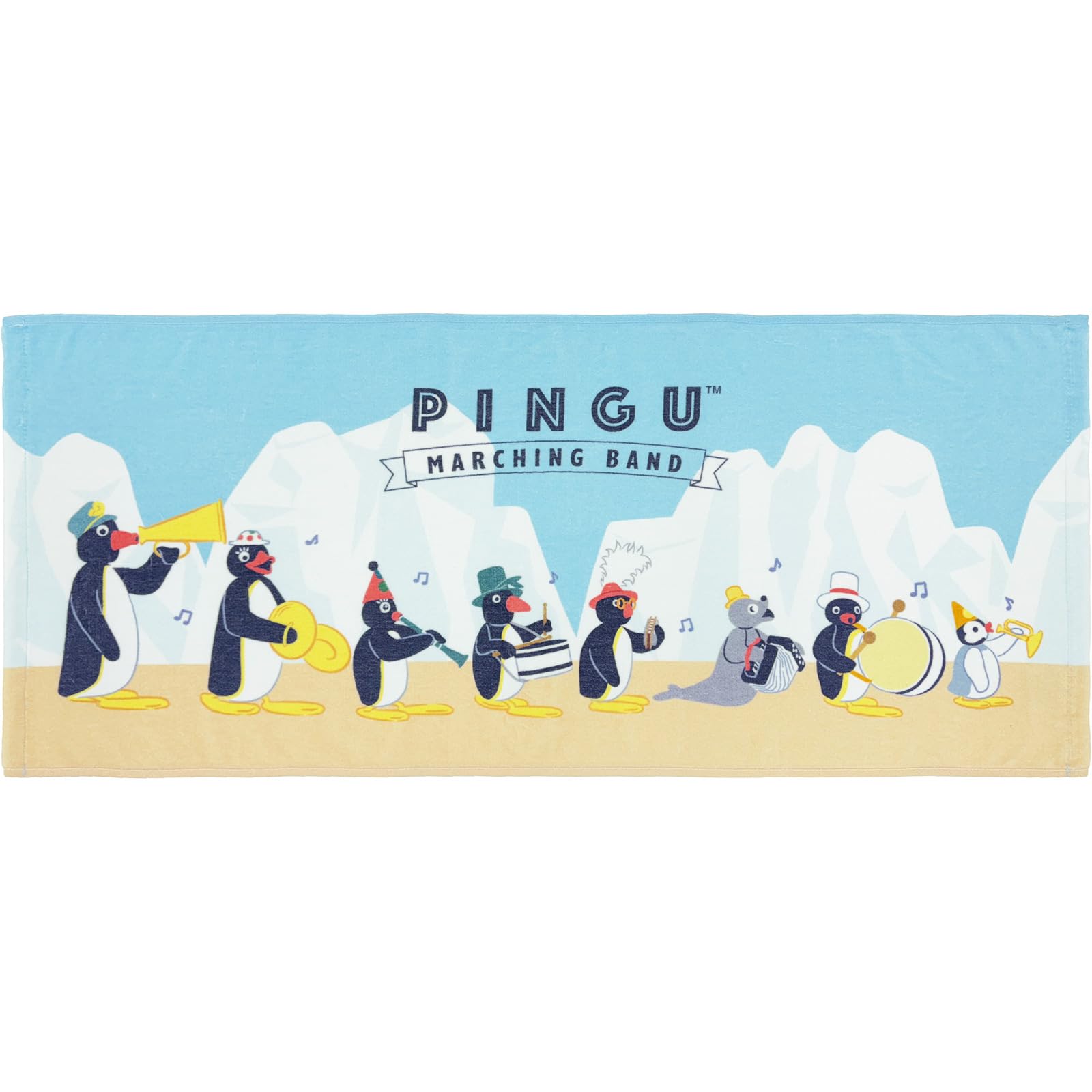 Hayashi Face Pingu 34 x 80 FP504500 Towel, Marching, Approx. cm,