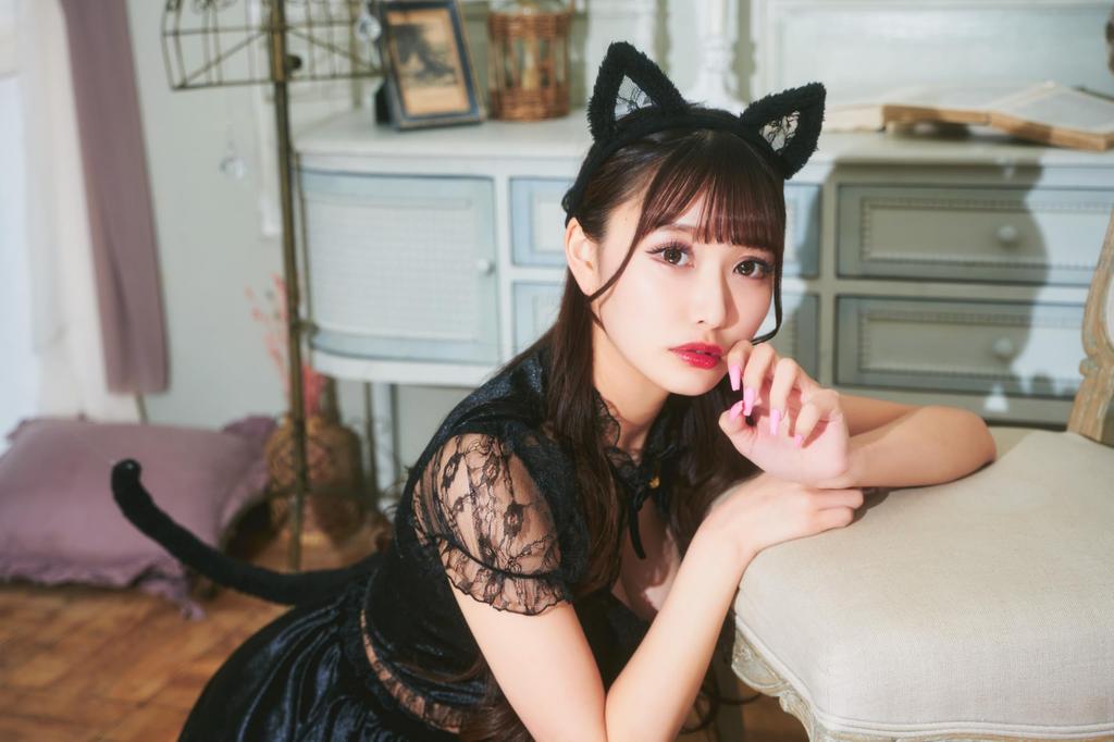 Clearstone GLOWHOLIC Halloween Cosplay Costume Girly Cat for Women, Black