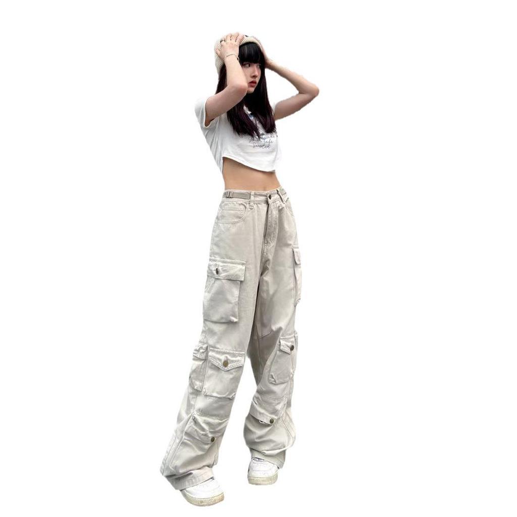 Trendy Women's American Retro High Street Overalls – Stylish & Functional Apparel