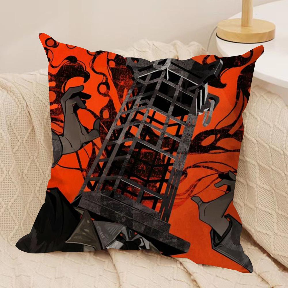 Black C-CloverS Cushion Cover Soft Plush Double-Sided Decorative Pillow Cover Cozy Sofa Cushion Case Home Gift for Living Room