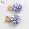 2 Piezas Cubiertas de Botones de Flor Gemelos Clips para Cuello de Camisa Accesorios de Joyería Decorativos Para Hombres Mujeres