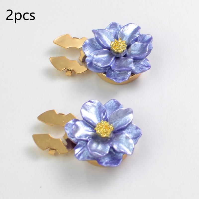 2 Piezas Cubiertas de Botones de Flor Gemelos Clips para Cuello de Camisa Accesorios de Joyería Decorativos Para Hombres Mujeres