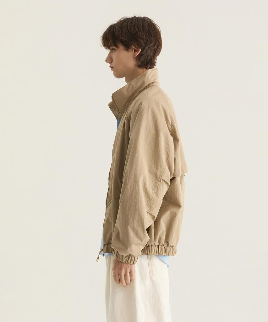 Oatmeal Cafe [Unisex] Cn Washed Windbreaker Jumper - Beige