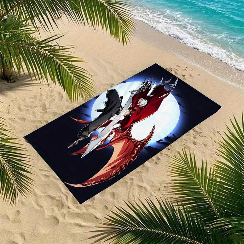 1pc D-Devil May Cry Dante Demon Hunter Microfiber Beach Towel Quick Dry Super Absorbent Sand Free Soft Oversized Bath Towels