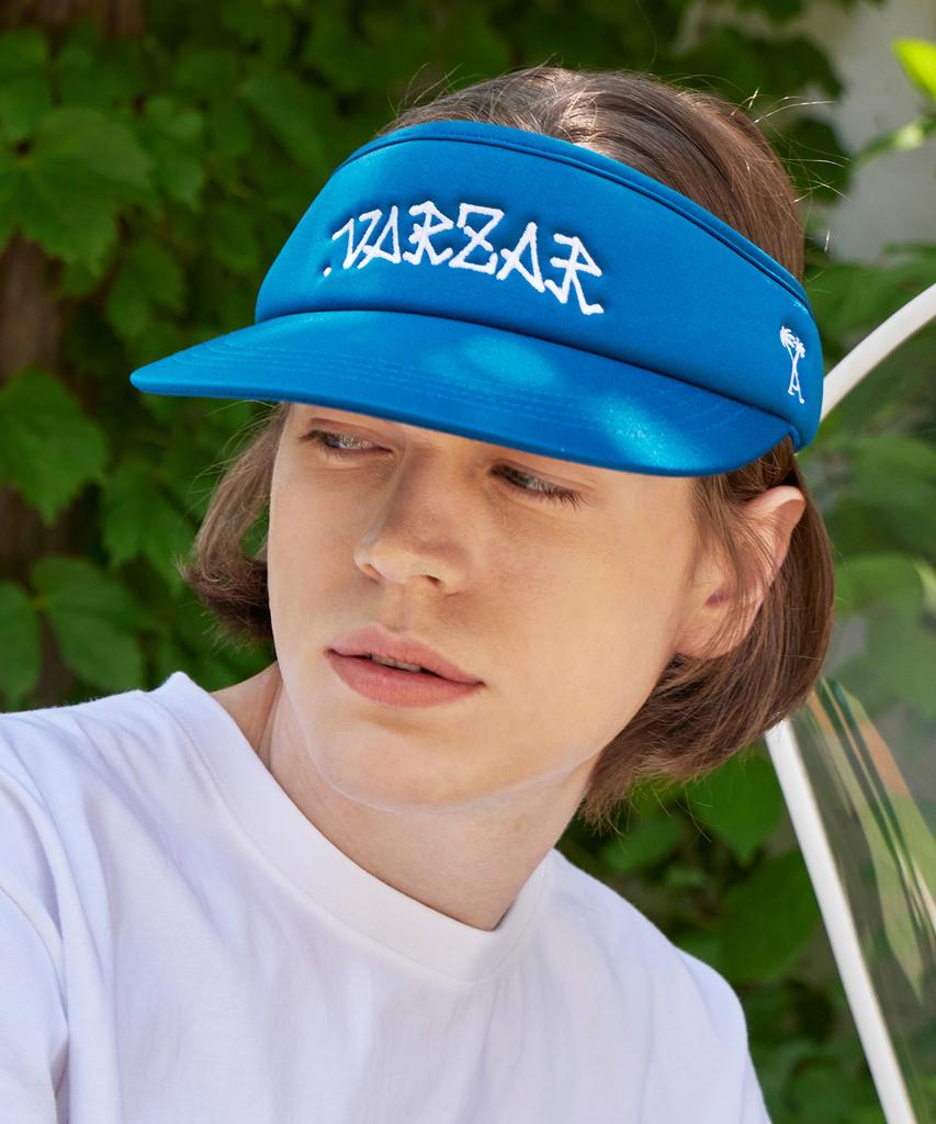 Bajal Palm Tree Logo Sun Cap Blue Green