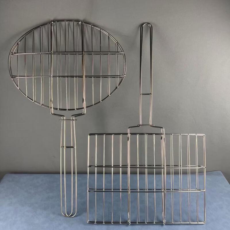 Stainless Steel Round Fish Grilling Basket