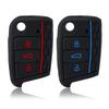 Car Key Case Silicone Cover For Vw Golf 7 Mk7 3 Buttons Flip Folding Remote Key Fob For Seat For Skoda Car Accessories