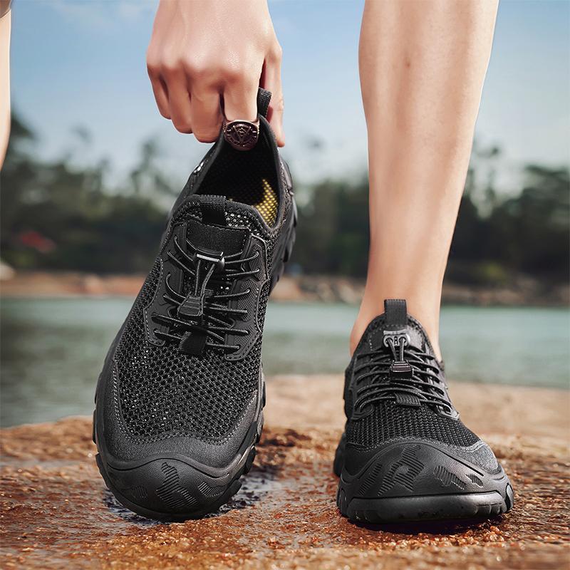 Fashion Italian Brand Breathable Men's Mesh Shoes Soft Soles Non Slip Soles Outdoor Hiking Shoes Hot Selling Men's Sports Shoes Summer