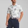 Puma Floral Print Casual Short Sleeve Polo Shirt Men Tops White 538753-02