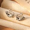 Silver Needle Super Fairy Zircon Swan Stud Earrings Women'S Fashion Versatile Light Luxury Exquisite Earrings Niche Earrings