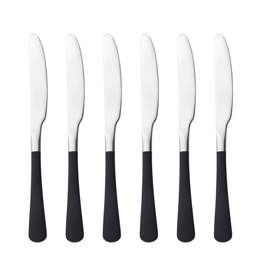 Dinnerware Stainless Steel Set Silverware Set Cutlery Red Gold Dinner Knife Flatware Outdoor Picnic Kitchen Home Tableware Set