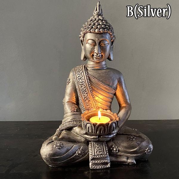 

Медитирующая тайская статуя Будды, фигурка дзен-сада, скульптура Будды - внутренний/наружный декор для дома, сада, патио, террасы, крыльца, художественное украшение двора