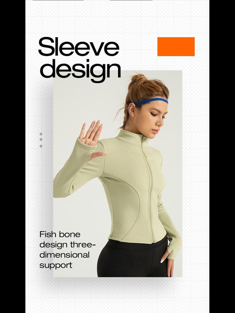 Neue Herbst/Winter-Yogajacke – Plüsch, warm, Slim Fit für Fitness & Laufen