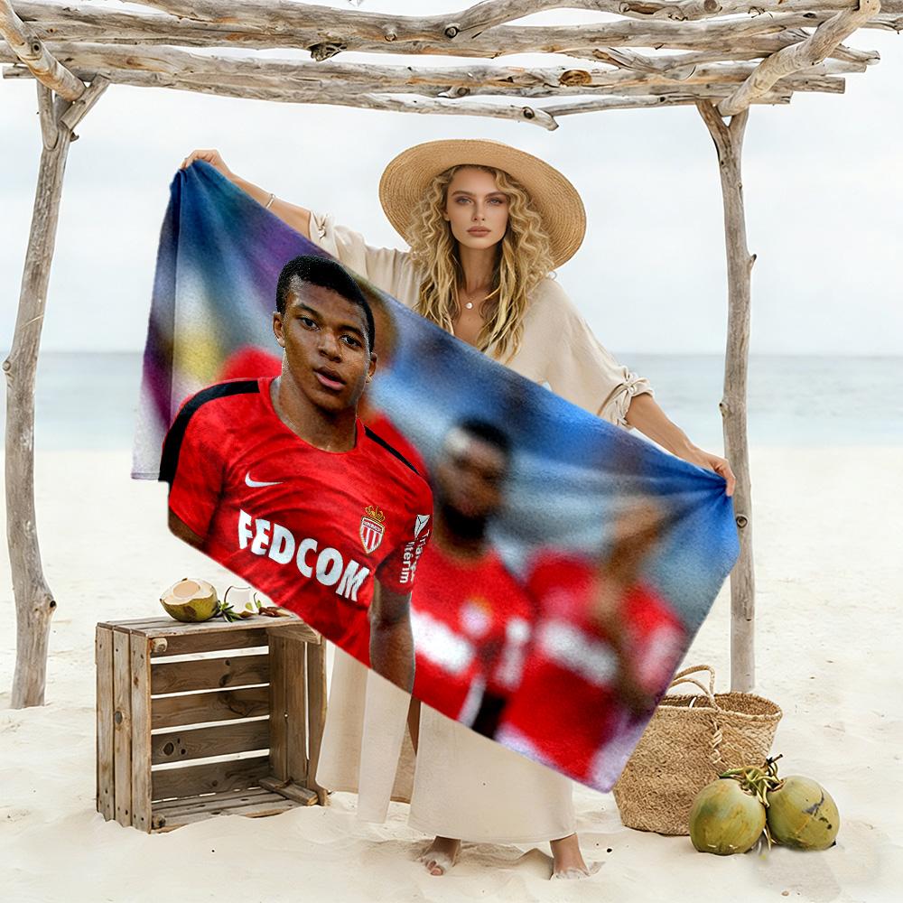 Fußballspieler Sieg Strandtuch Weich Langlebig Schnelltrocknend Bequem Leicht