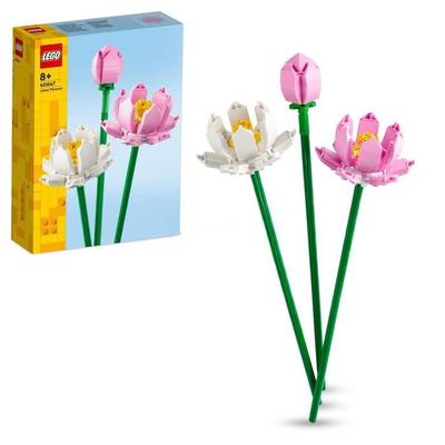 LEGO® 40647 Creator Lotus Flower Building Kit for Boys and Girls Aged 8 and Up, with 3 Artificial Flowers