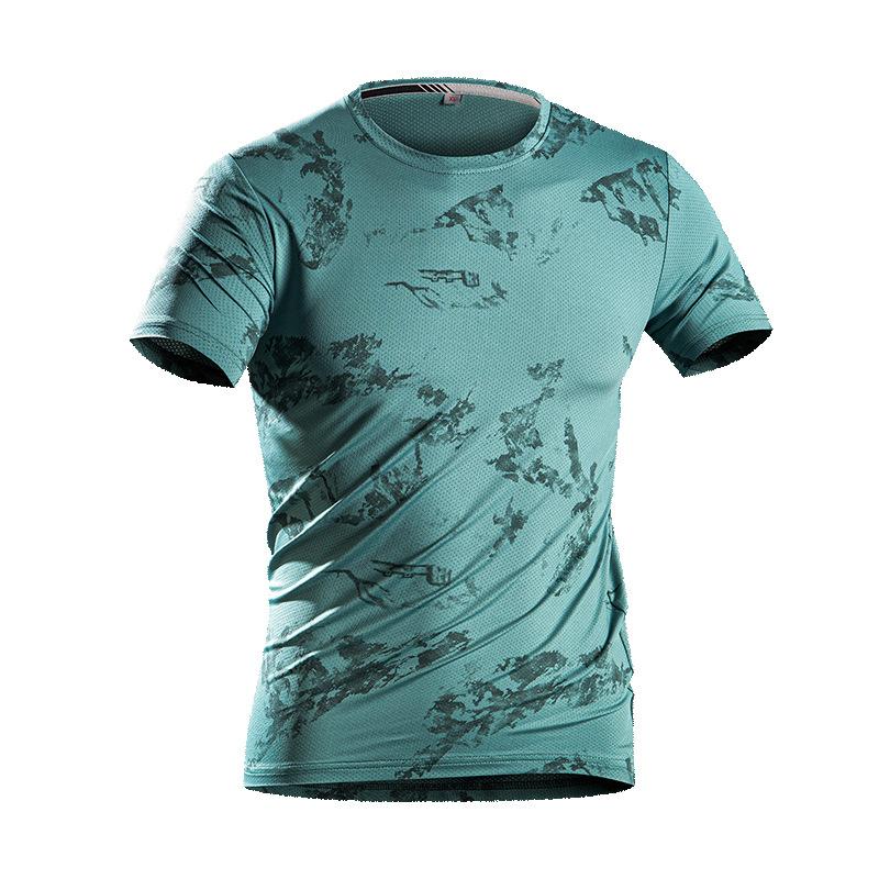 Large Size Short Sleeved T-shirt Men's Sports Ice Silk Quick Drying Half Sleeved Men's Ice Sensation Top