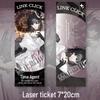 Time Agents Anime Keychain & Badge Set: Lu Guang Design with Ticket, Postcard, Bookmark - Fan-made Merchandise