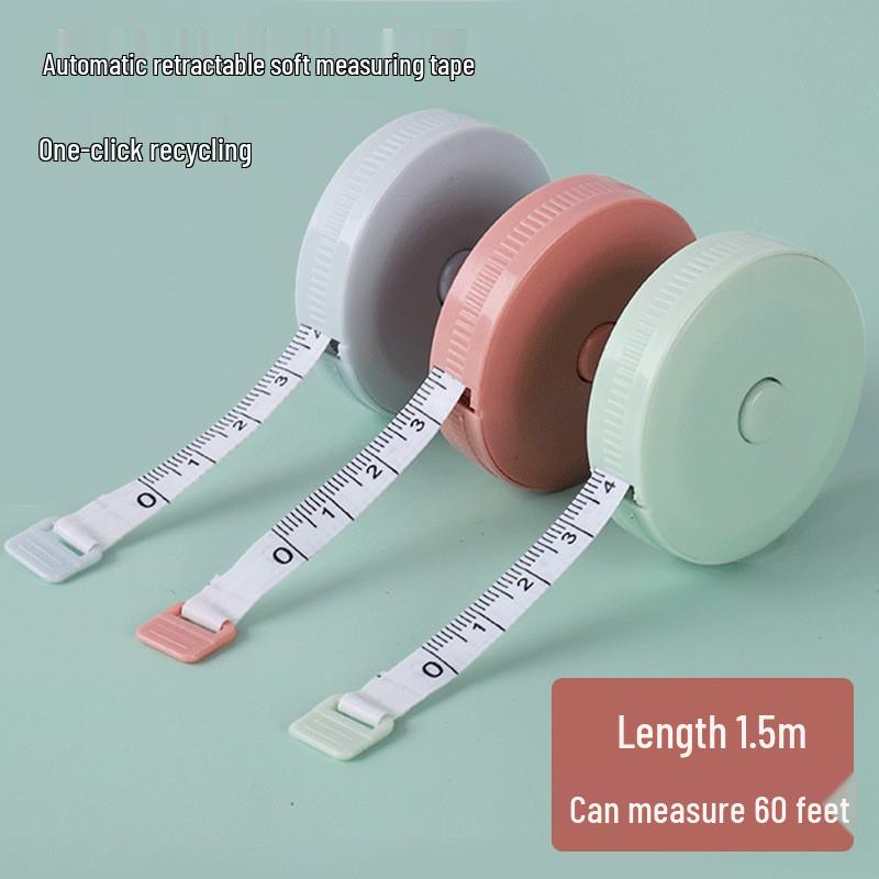 Portable Logo Small Tape Measure - Cute Soft Ruler for Body Measuring, Clothes & Waist Circumference