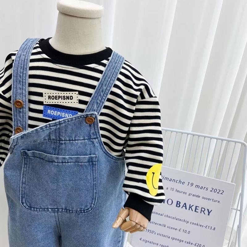 Children's Overalls Pants Boys Fall Pants Baby Trousers Spring and Autumn Jeans Girls Pants