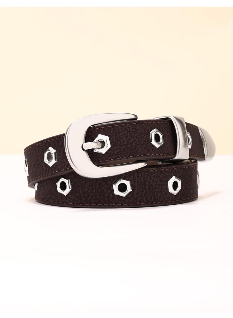 Women's Genuine Cowhide Leather Belt - Versatile Punk Style for Casual Pants and Jeans