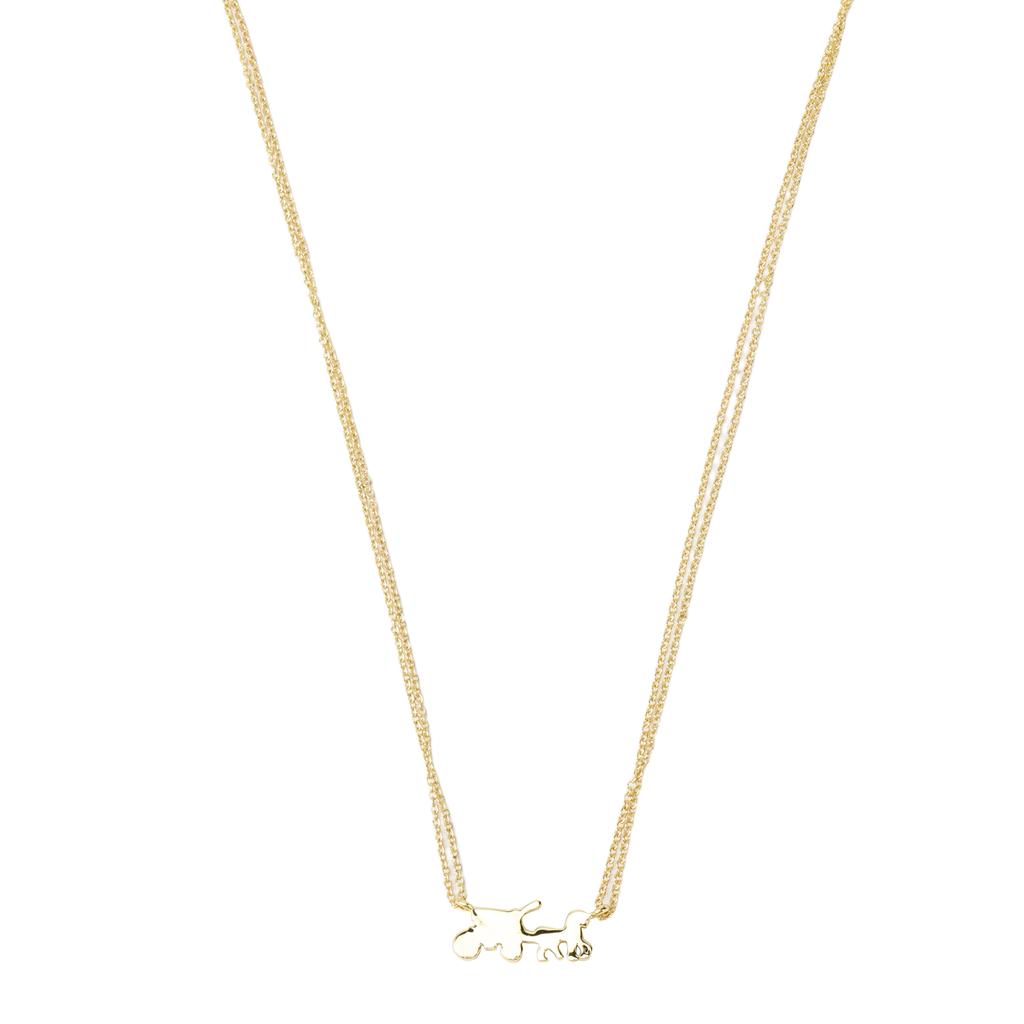 Coach Horse And Carriage Logo Decorative Unique Design Brass Necklace Women Necklace Gold F33375-GLD