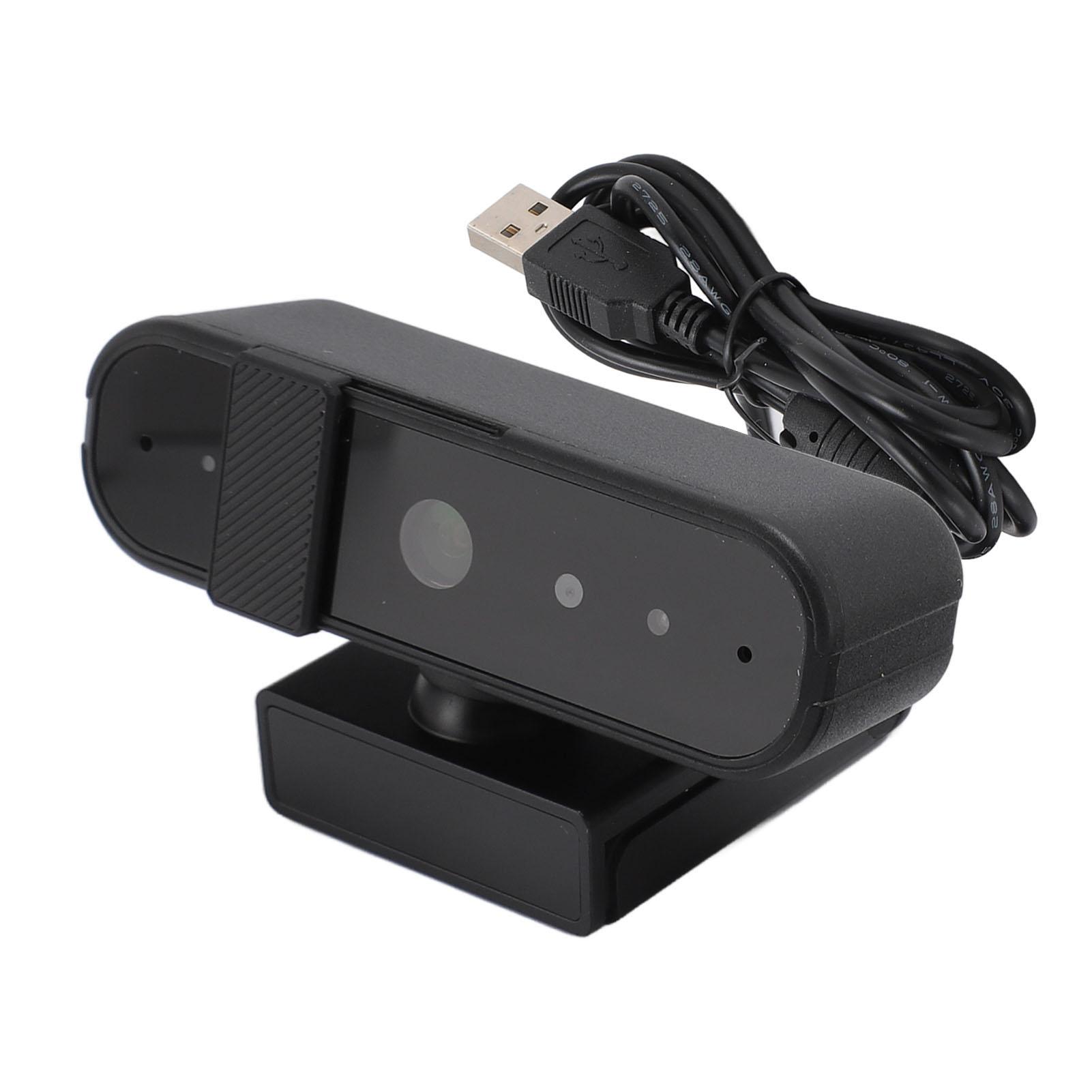 

Facial Recognition Webcam 1080P Auto Focus 120 Degree Wide Angle Plug and Play USB PC Webcam with