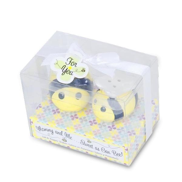 Duet soli i pieprzu „Pszczółki w ceramicznych solniczkach i pieprzniczkach”.