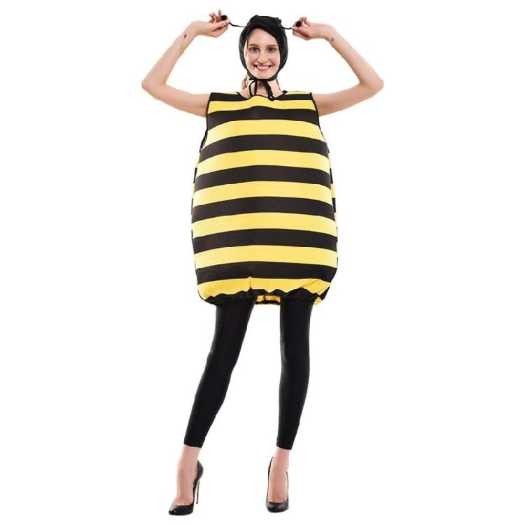Honeybee Costume Bees Antenna Headband Cap Bumble Bees Wing Tunics 3pcs Bees Costume Kit for Halloween Cosplay Party