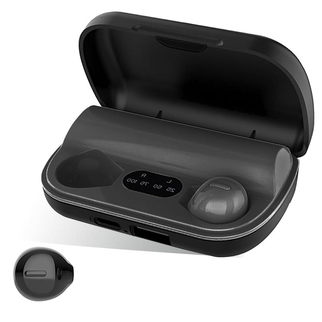 And Night Sleep Single Battery Level IPX5 for Both Left and Right Bluetooth USB Portable Button Stealth Miniature Bluetooth Mini Wireless Hidden