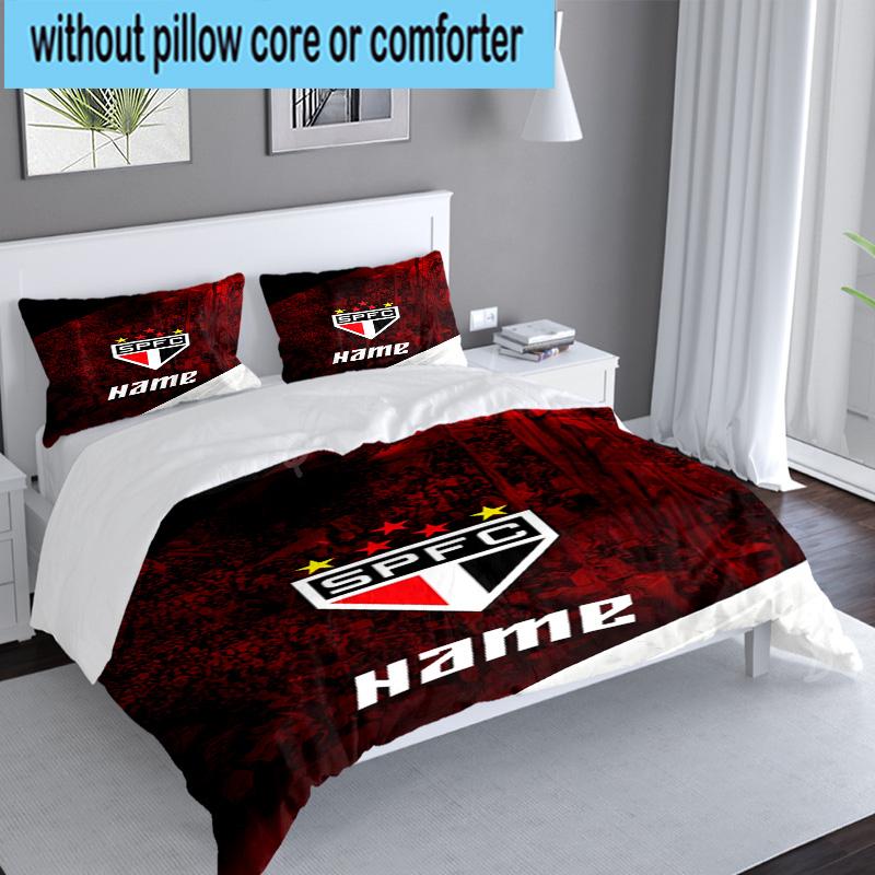 3PCS Custom Name SPFC Team Spirit Bedding Set, Including 1pc Duvet Cover And 2pcs Pillowcases, Suitable for Dorms and Bedrooms Gift