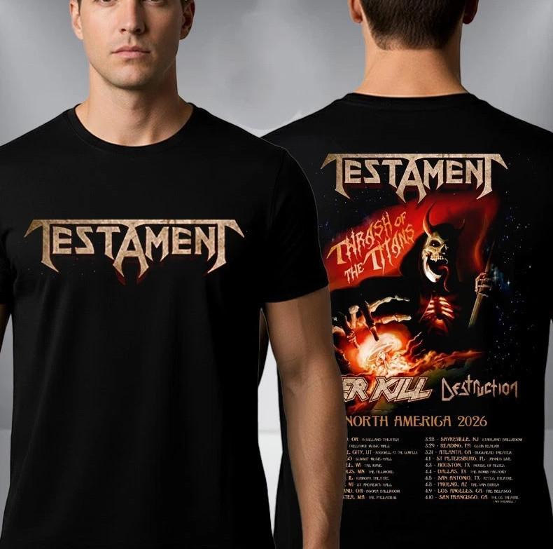 Testament Thrash Of The Titans North America 2026 Schedule Tour T Shirt Unisex T-Shirt S