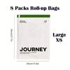 8pcs Hand-rolled Household Vacuum Compression Bag Luggage Special Travel Clothes Storage Bag Down Jacket Clothes Storage Bag