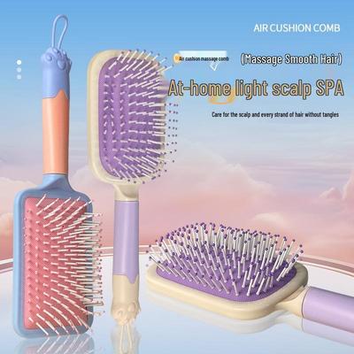 Cartoon Cat Candy Color Airbag Massage Hair Comb for Girls