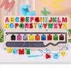 2 in 1 Montessori Alphabet Learning Puzzle Toy Color Matching Learning Counting Puzzle Board Counting Matching Toys for Toddlers