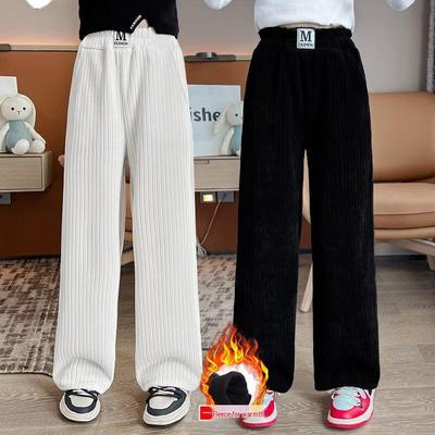 Pantalon large pour filles doublé polaire - Mode automne et hiver