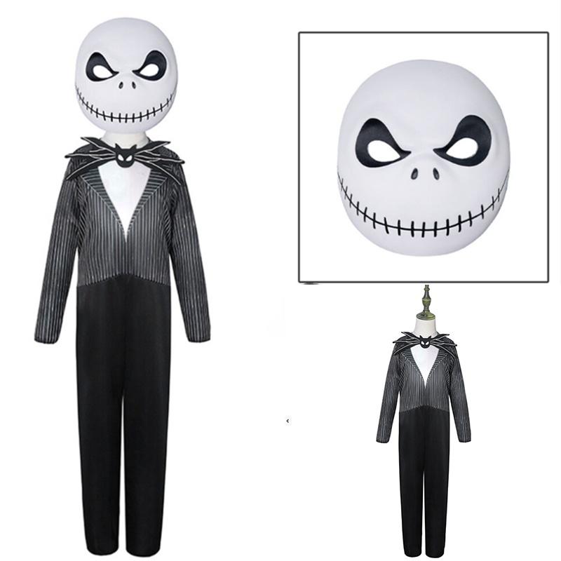 Before Nightmare The Christmas Jack Skellington Cosplay Childern Party Costume