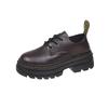 "Women's Retro Oxford Brogues with Laces: Pointed Toe, Low Heel Casual Leather Shoes for Spring and Autumn"