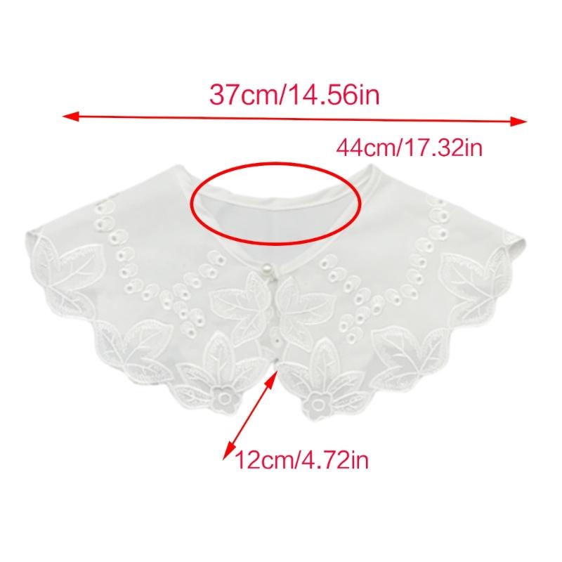 Women False Collar Elegant French Floral Collar Girl Casual Decorative Collar