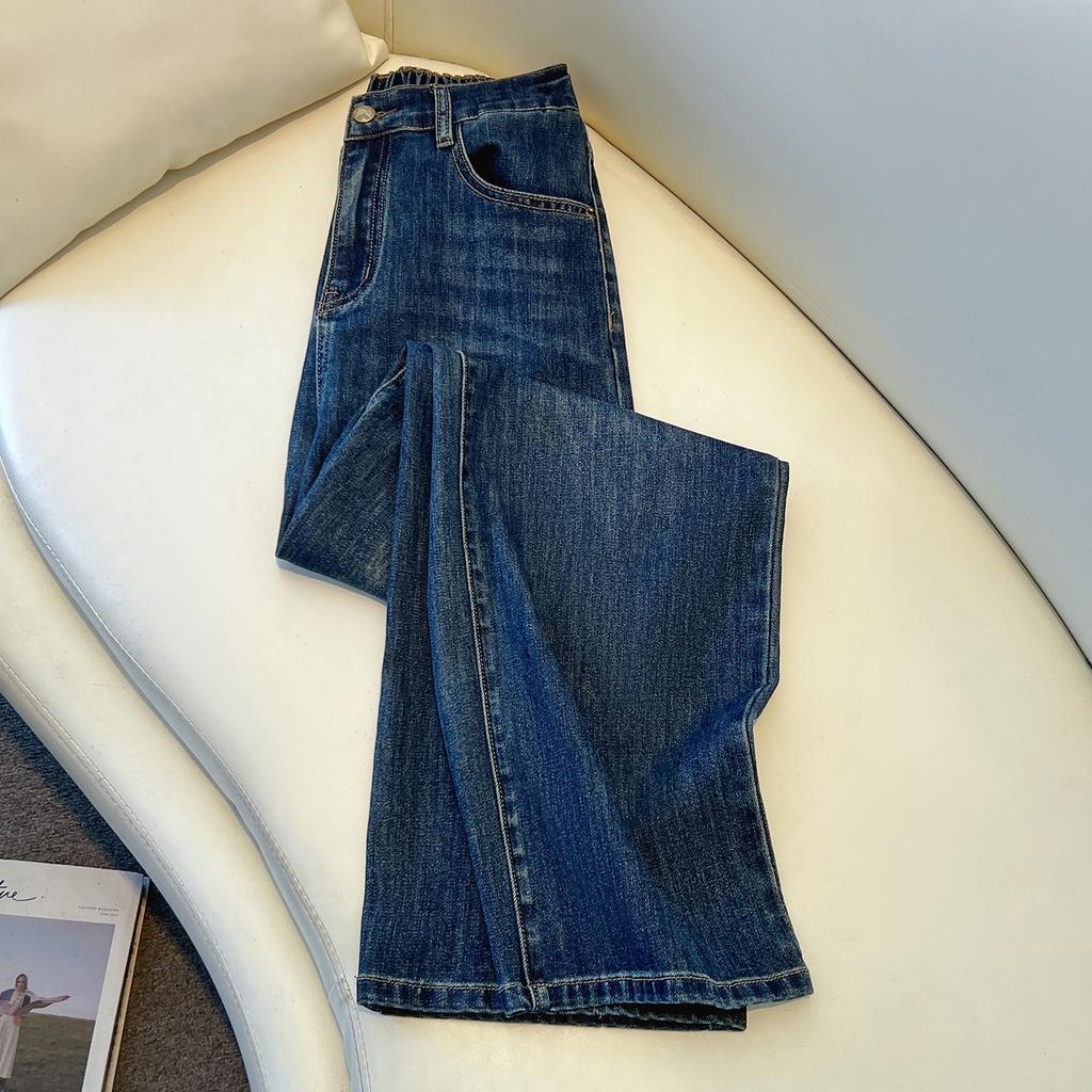 DIMANAF 2025 Plus Size Autumn Women Jeans Pants Denim Female Elastic Denim Blue High Waist Trousers Oversize Fashion New Pants 5XL