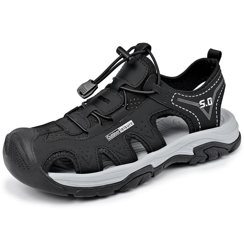 Fashion Quick Dry Wading Aqua Shoes Anti-collision Toe Summer Men Sandals Non-Slip Casual Shoes Outdoor Male Beach Shoes Roman Sneakers