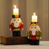 14 cm Nussknacker Kerzenhalter Harz Miniaturfiguren für Kamin Weihnachten Home Interior Wohnzimmer Dekor Puppen