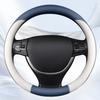 Perforated Leather Steering Wheel Cover Comfortable, Breathable and Wear-resistant  Fits 14.5-15in steering wheel
