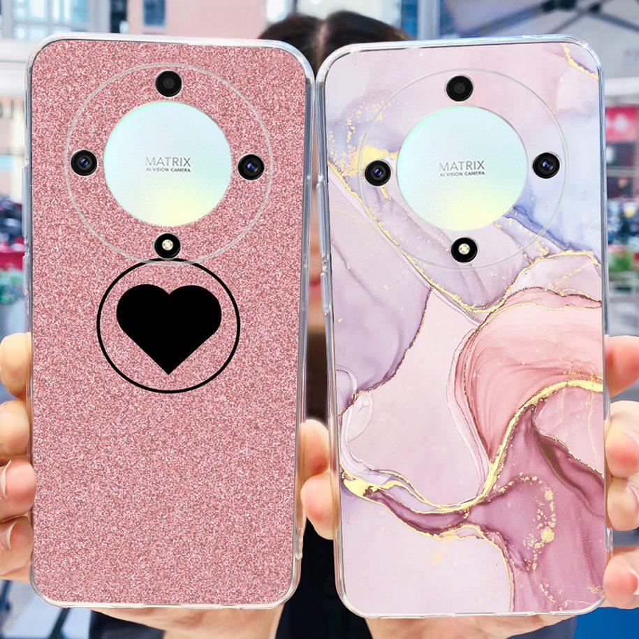 For Honor X9b 5G Case 2023 Fashion Flower Clear Silicone Soft Back Cover For Honor X9a RMO-NX1 Funda HonorX9 X 9 X 9B X 9A Coque