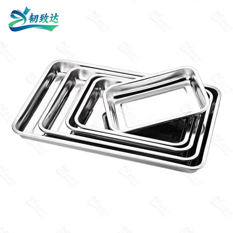 304 Stainless Steel Deep Square Food Tray 32x22x4.8CM