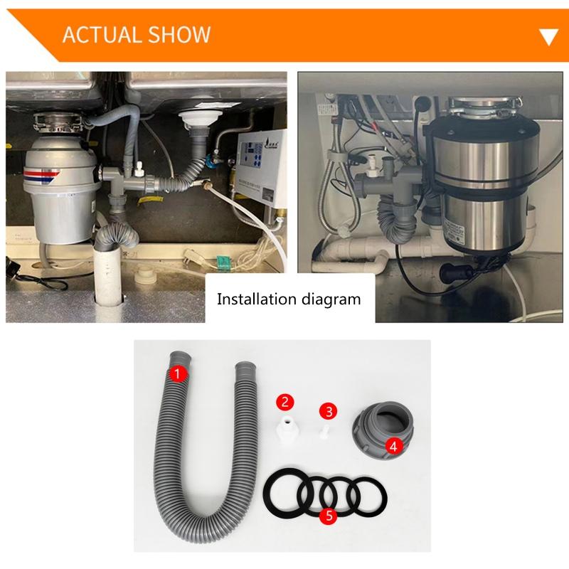 Flexibles Spülbeckenablaufrohr mit Adapter Ausziehbares Rohr-Ablaufrohr für Spülbeckenablauf & Müllentsorgung