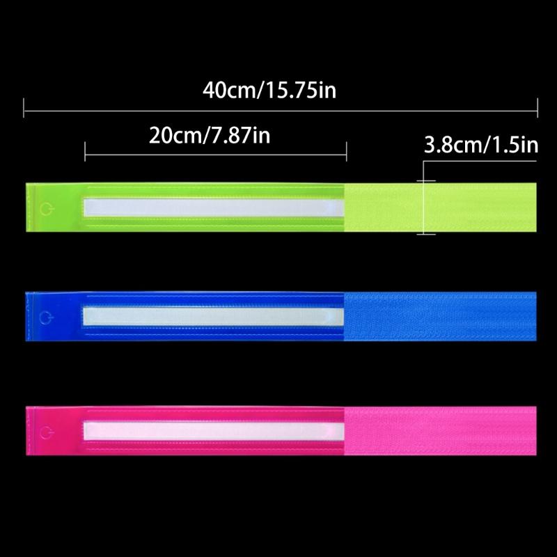 High Visibility LED Safety Armband with Reflective Strips USB C Rechargeable Reflective Wristband for Outdoor Activities
