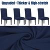4/8 PCS Elastic Solid Color Adjustable Chair Seat Cover Spandex Stretch Slipcovers For Home Kitchen Dining Room Wedding Banquet
